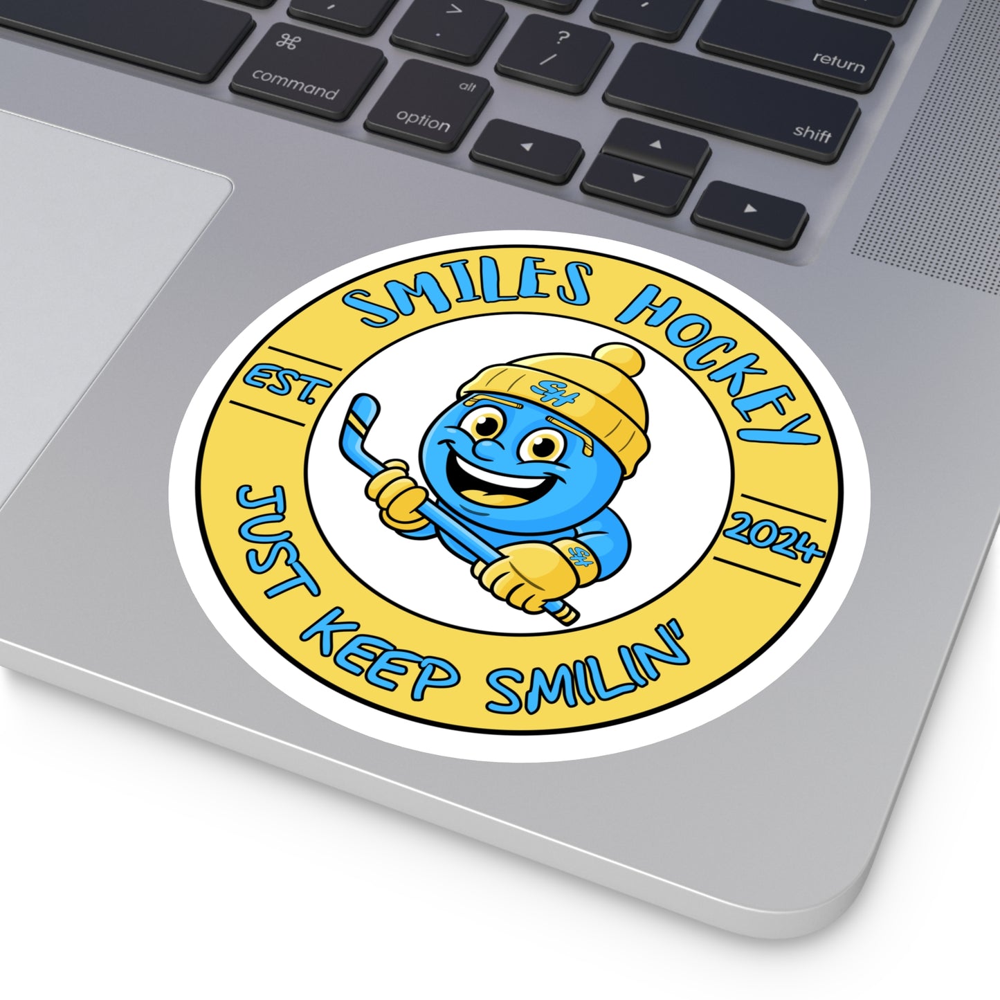 (1) Accessories- Smiles Hockey Sticker