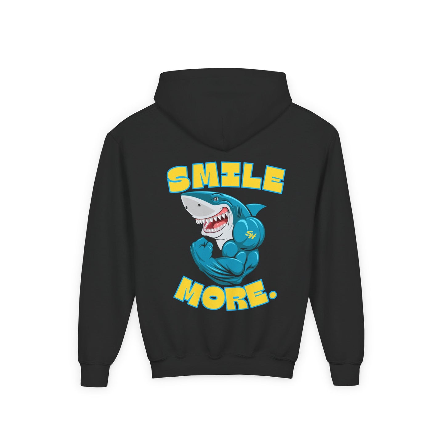 (7) Youth - Smiles Hockey Shark Heavy Blend Hooded Sweatshirt