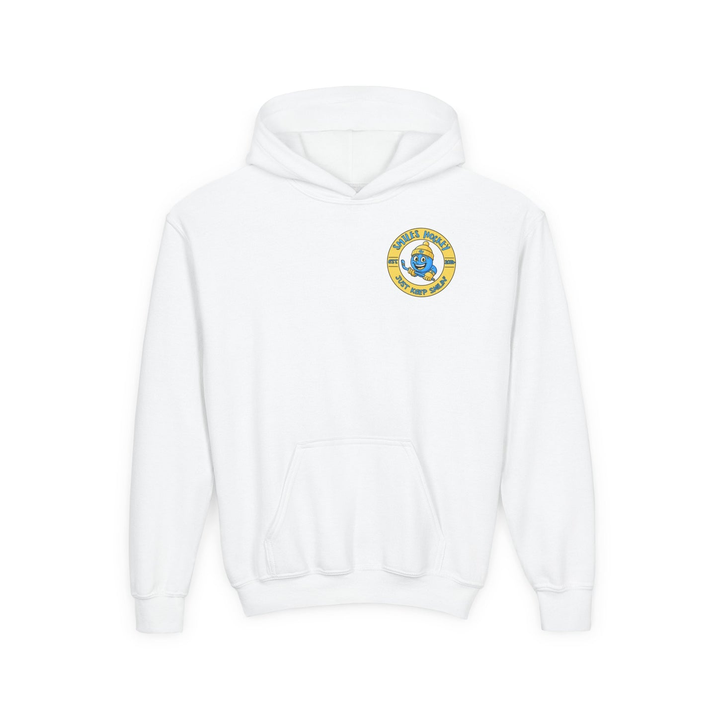 (7) Youth - Smiles Hockey Shark Heavy Blend Hooded Sweatshirt