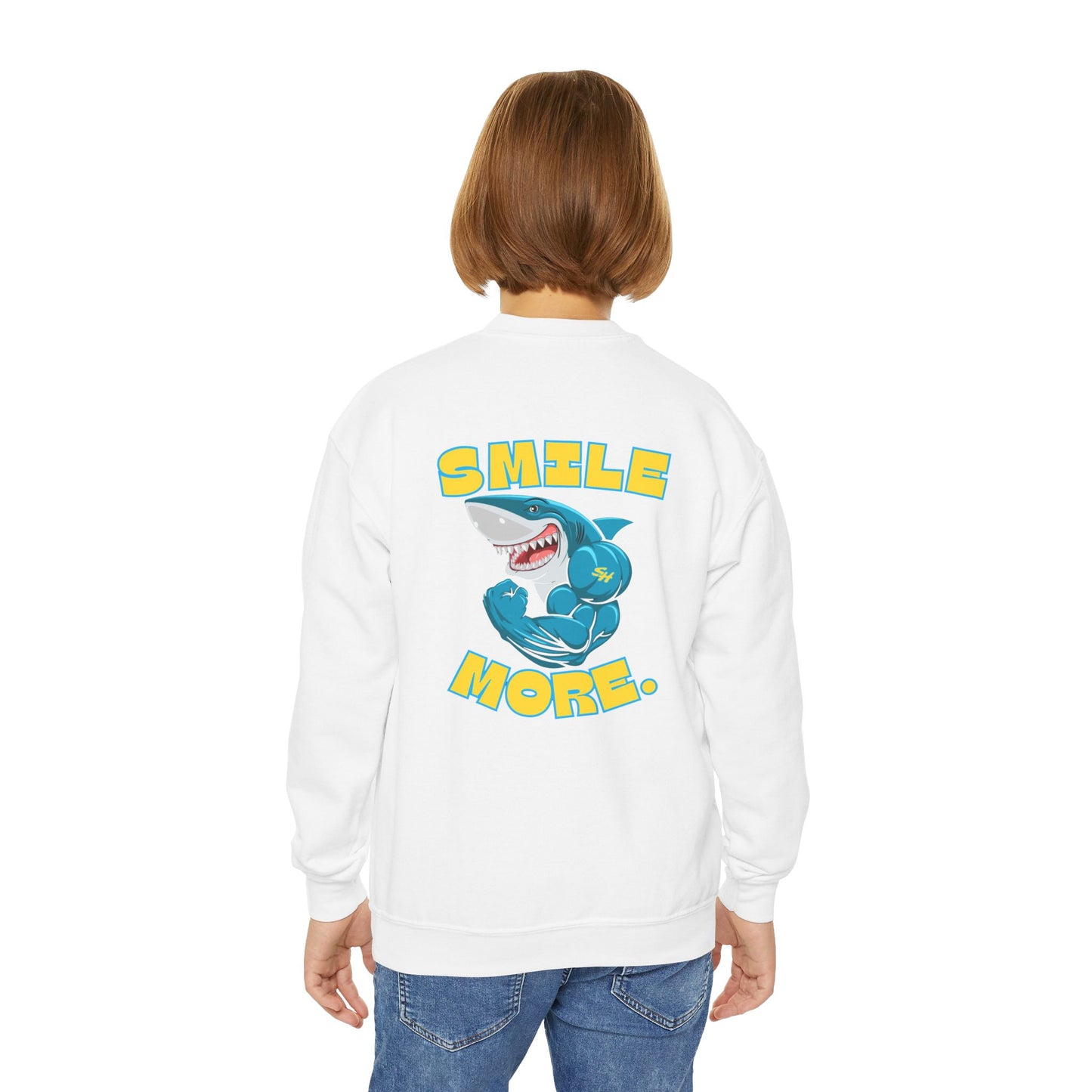 (7) Youth - Smiles Hockey Shark Crewneck Sweatshirt