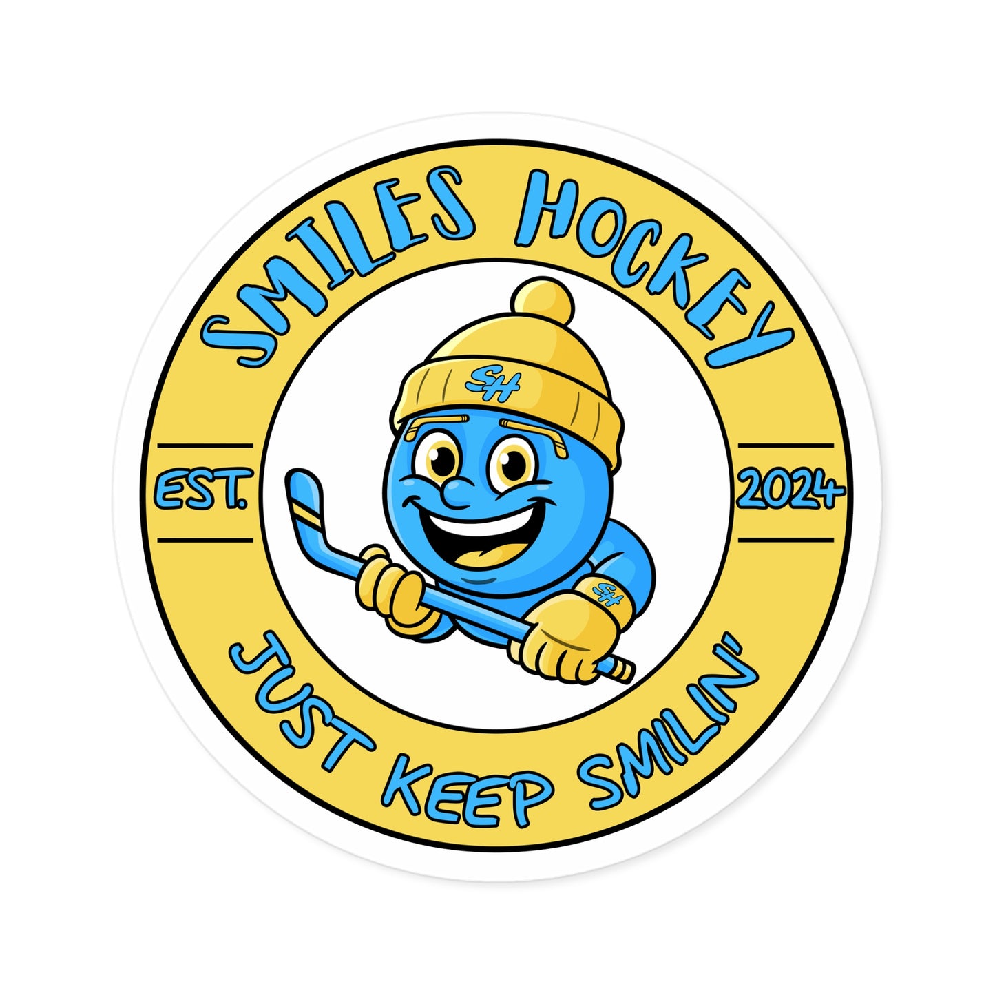 (1) Accessories- Smiles Hockey Sticker