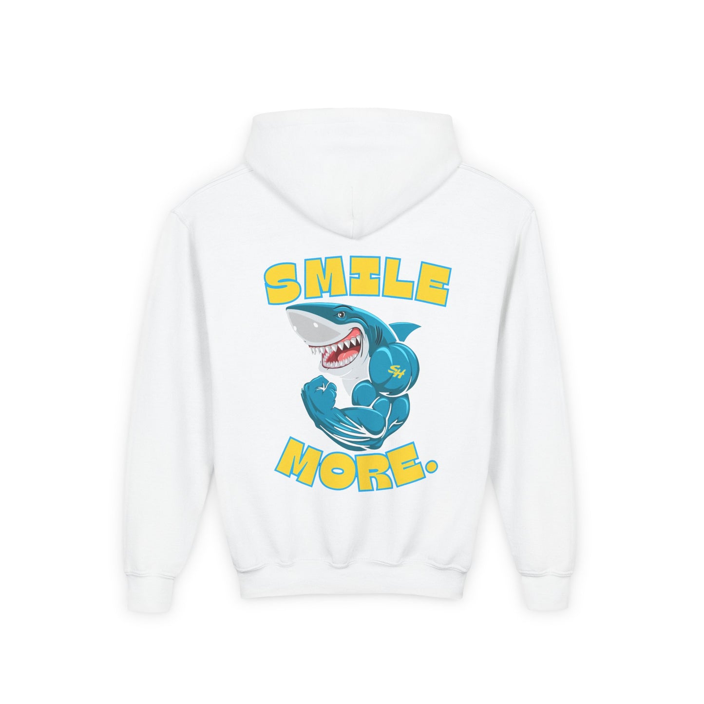 (7) Youth - Smiles Hockey Shark Heavy Blend Hooded Sweatshirt