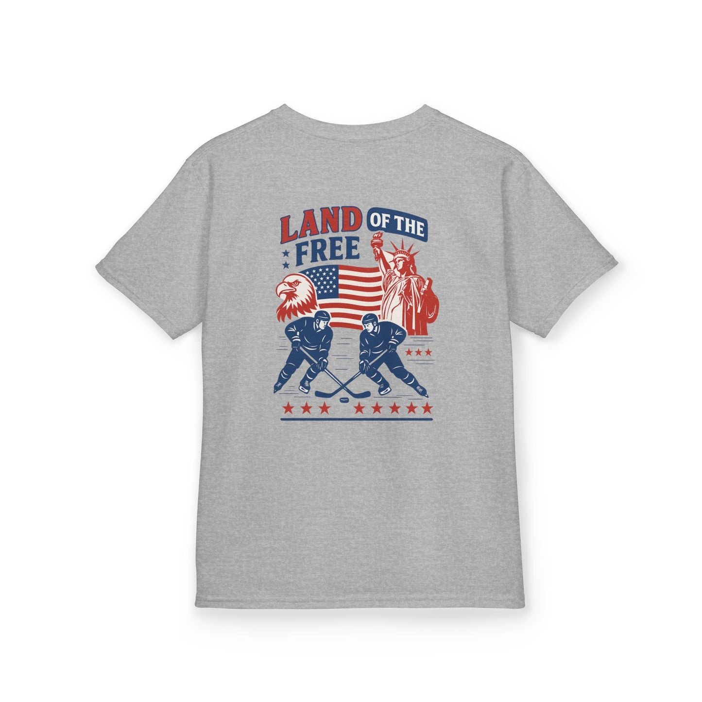 (Youth) - Smiles Hockey - 4th of July “Land of the Free” T-Shirt