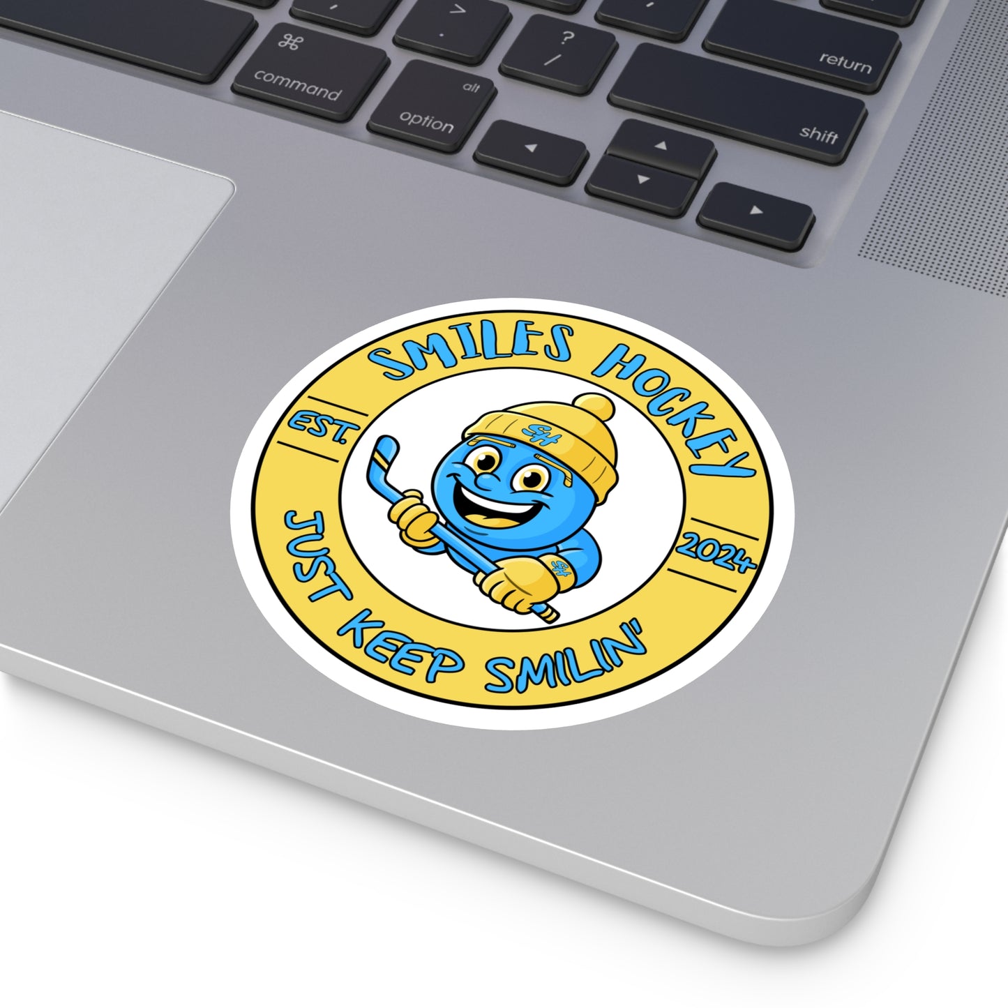 (1) Accessories- Smiles Hockey Sticker