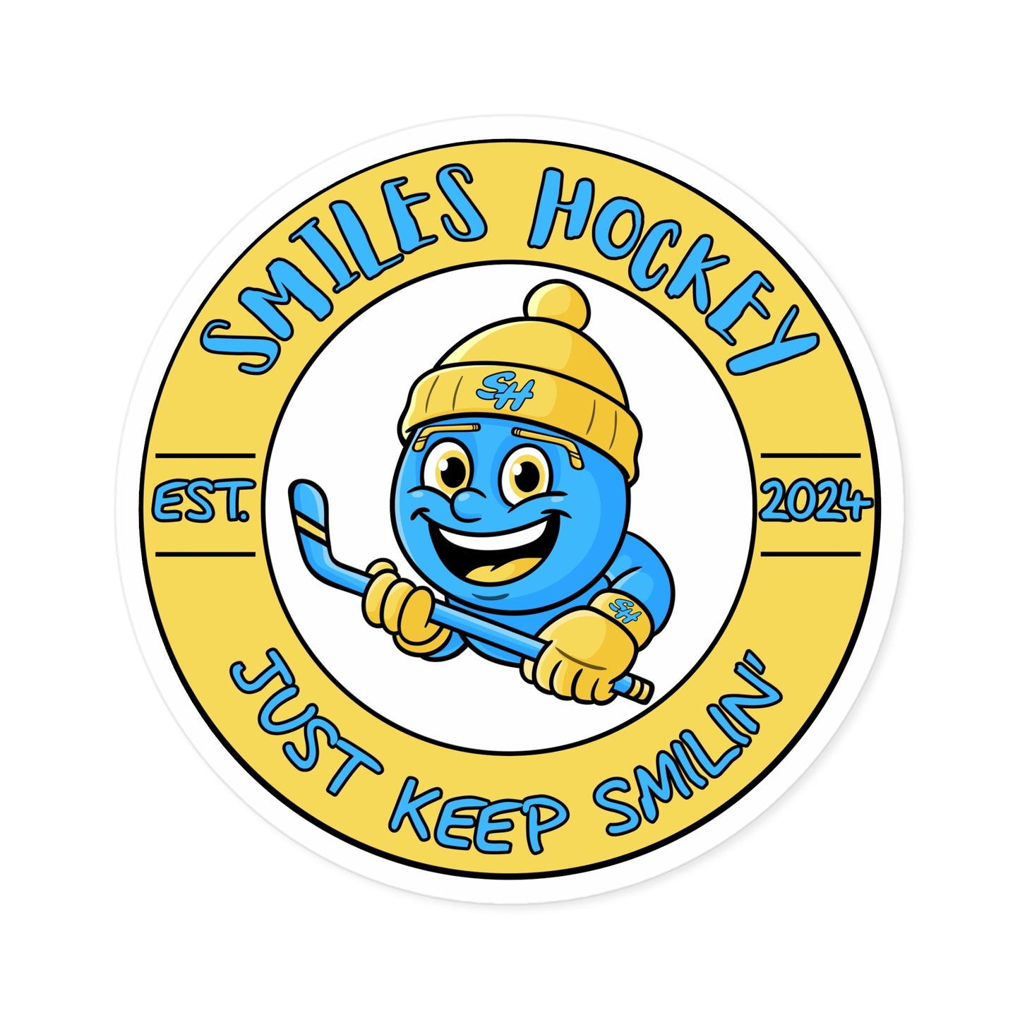 (1) Accessories- Smiles Hockey Sticker