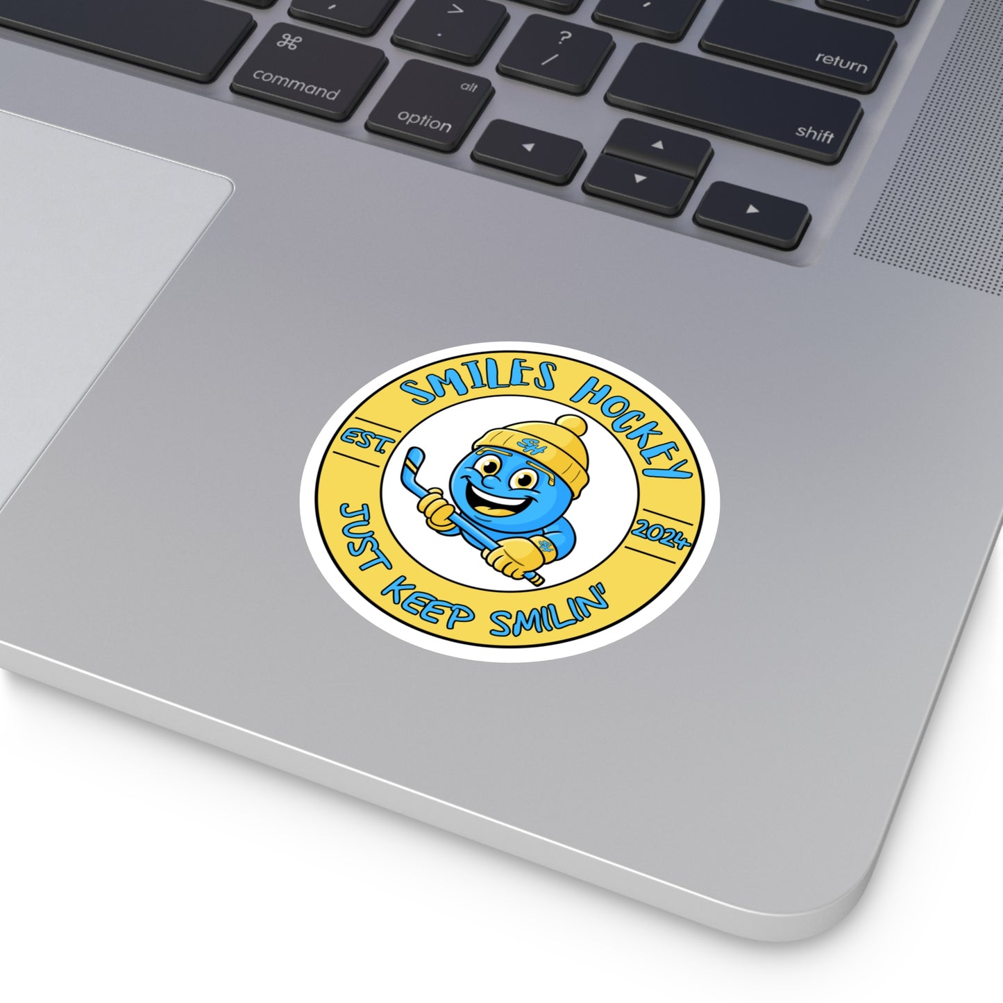 (1) Accessories- Smiles Hockey Sticker