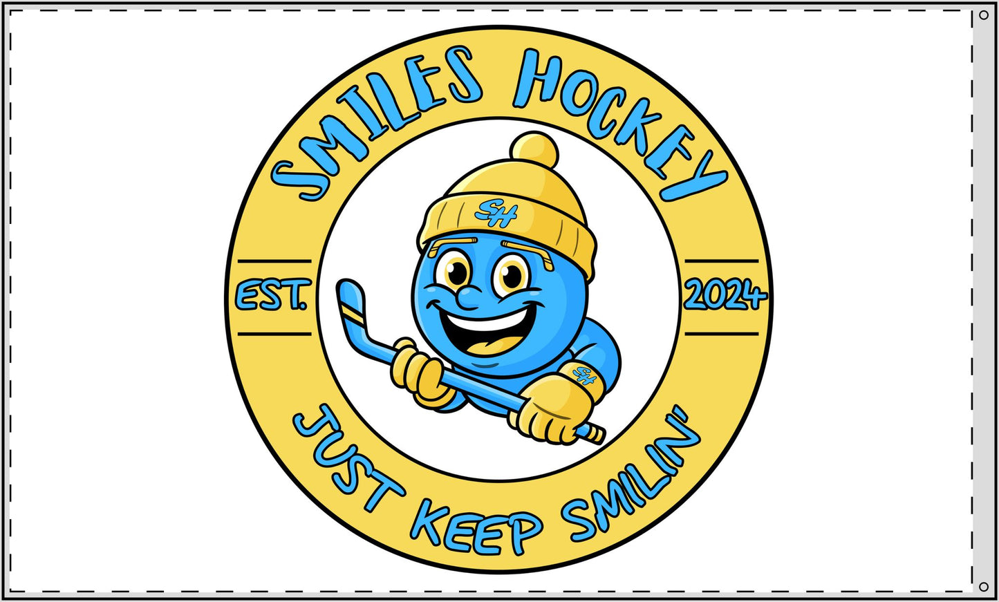 (9) Accessories - Smiles Hockey Double-Sided Flag