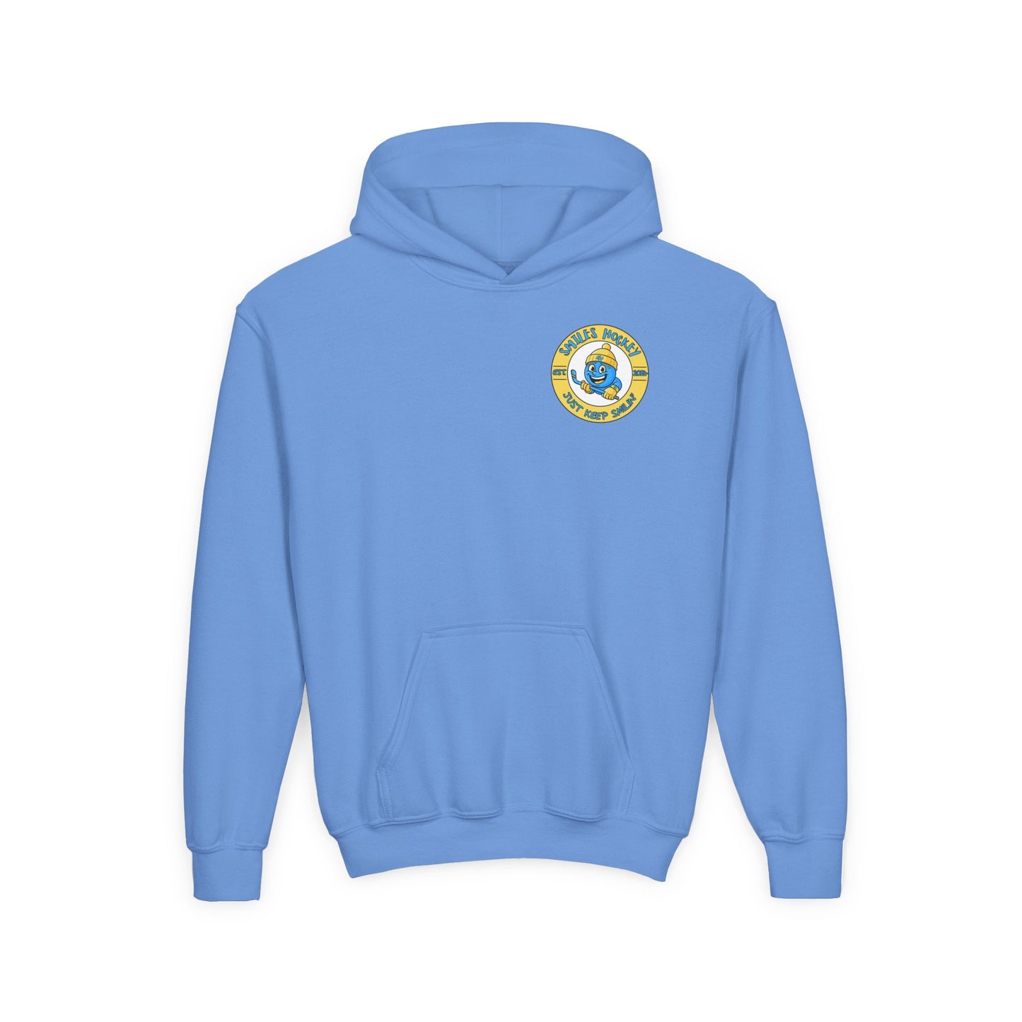 (7) Youth - Smiles Hockey Shark Heavy Blend Hooded Sweatshirt