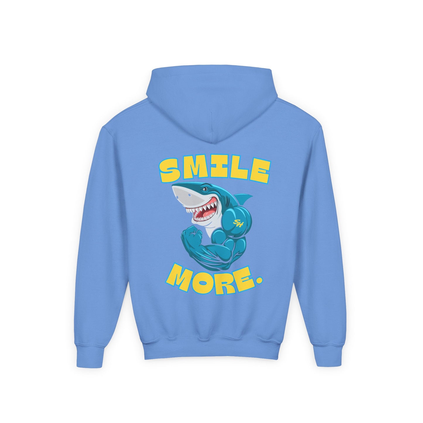 (7) Youth - Smiles Hockey Shark Heavy Blend Hooded Sweatshirt