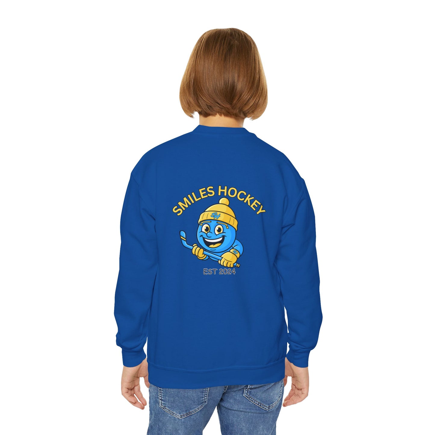(8) Youth - Smiles Hockey Logo Crewneck