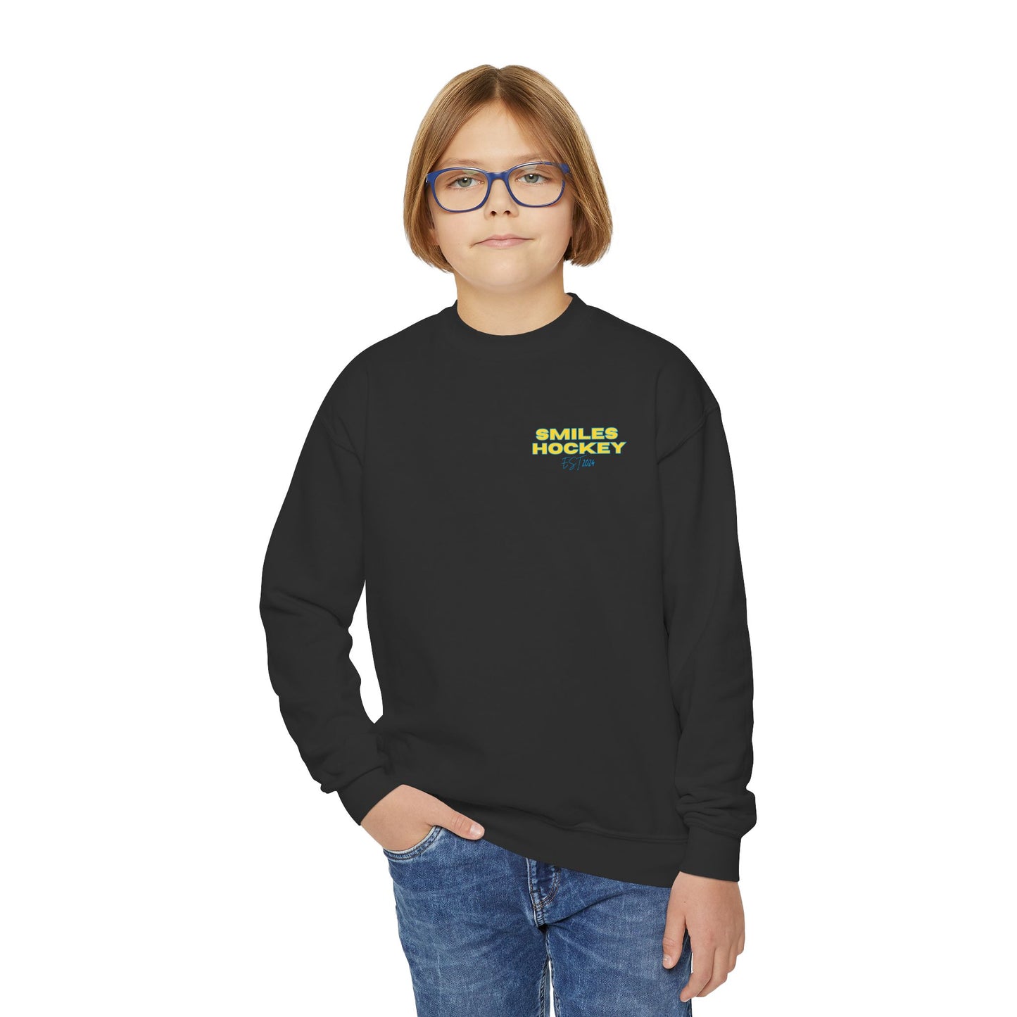 (6) Youth - Smiles Hockey Streetwear Crewneck Sweatshirt