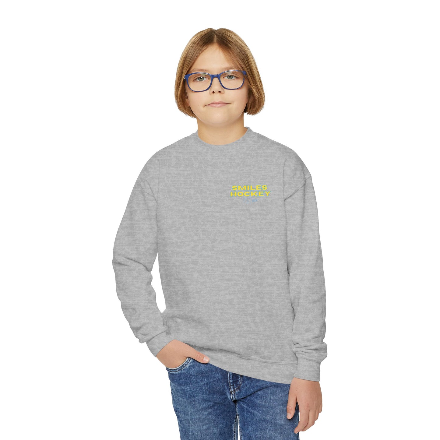 (6) Youth - Smiles Hockey Streetwear Crewneck Sweatshirt