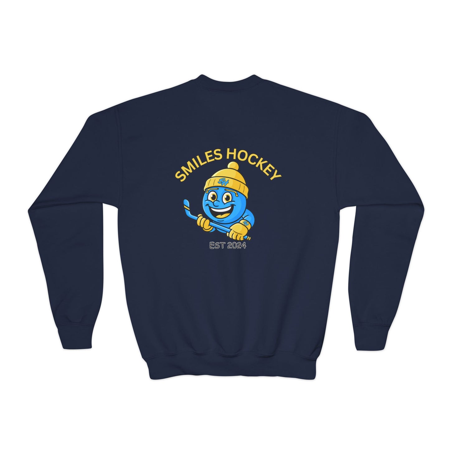 (8) Youth - Smiles Hockey Logo Crewneck