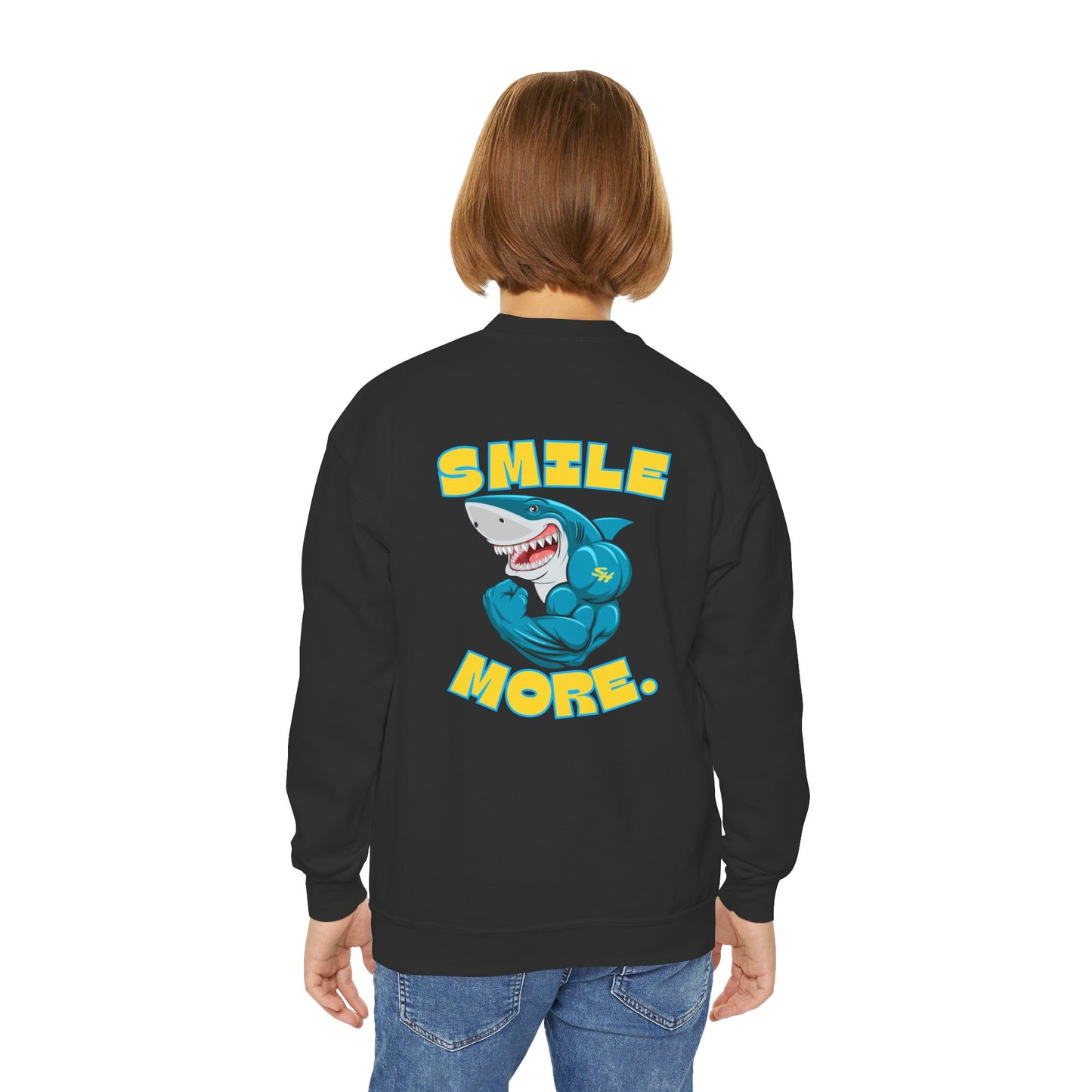 (7) Youth - Smiles Hockey Shark Crewneck Sweatshirt
