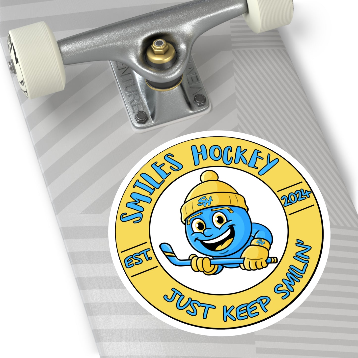 (1) Accessories- Smiles Hockey Sticker