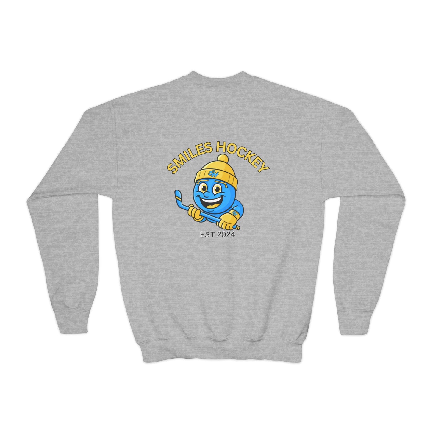 (8) Youth - Smiles Hockey Logo Crewneck