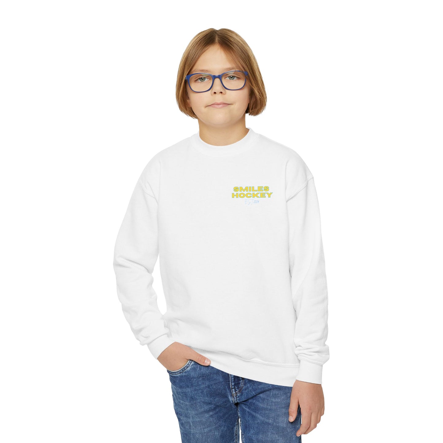 (6) Youth - Smiles Hockey Streetwear Crewneck Sweatshirt
