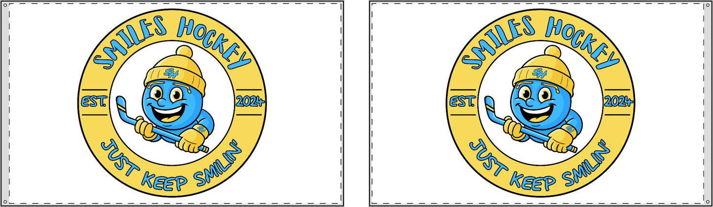 (9) Accessories - Smiles Hockey Double-Sided Flag