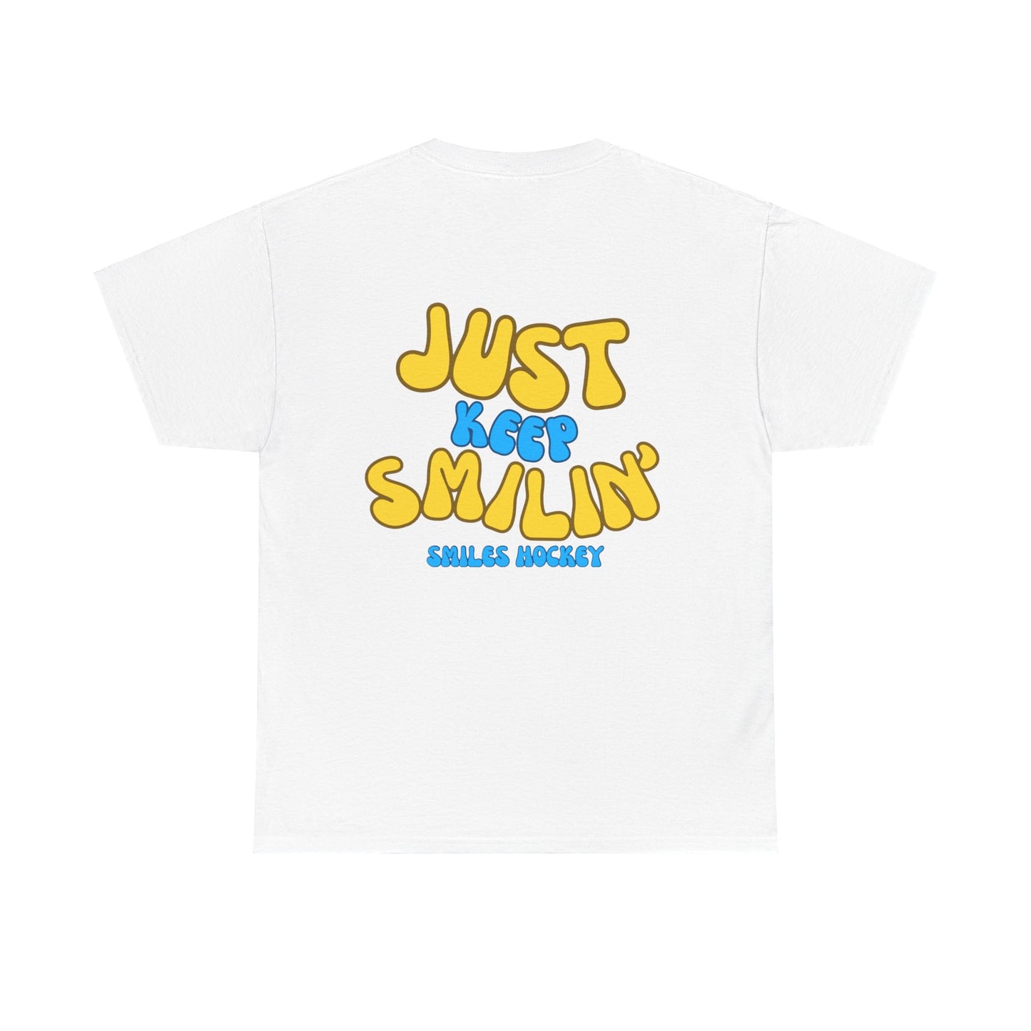 (1) Adult - Smiles Hockey Curvy Text Tee