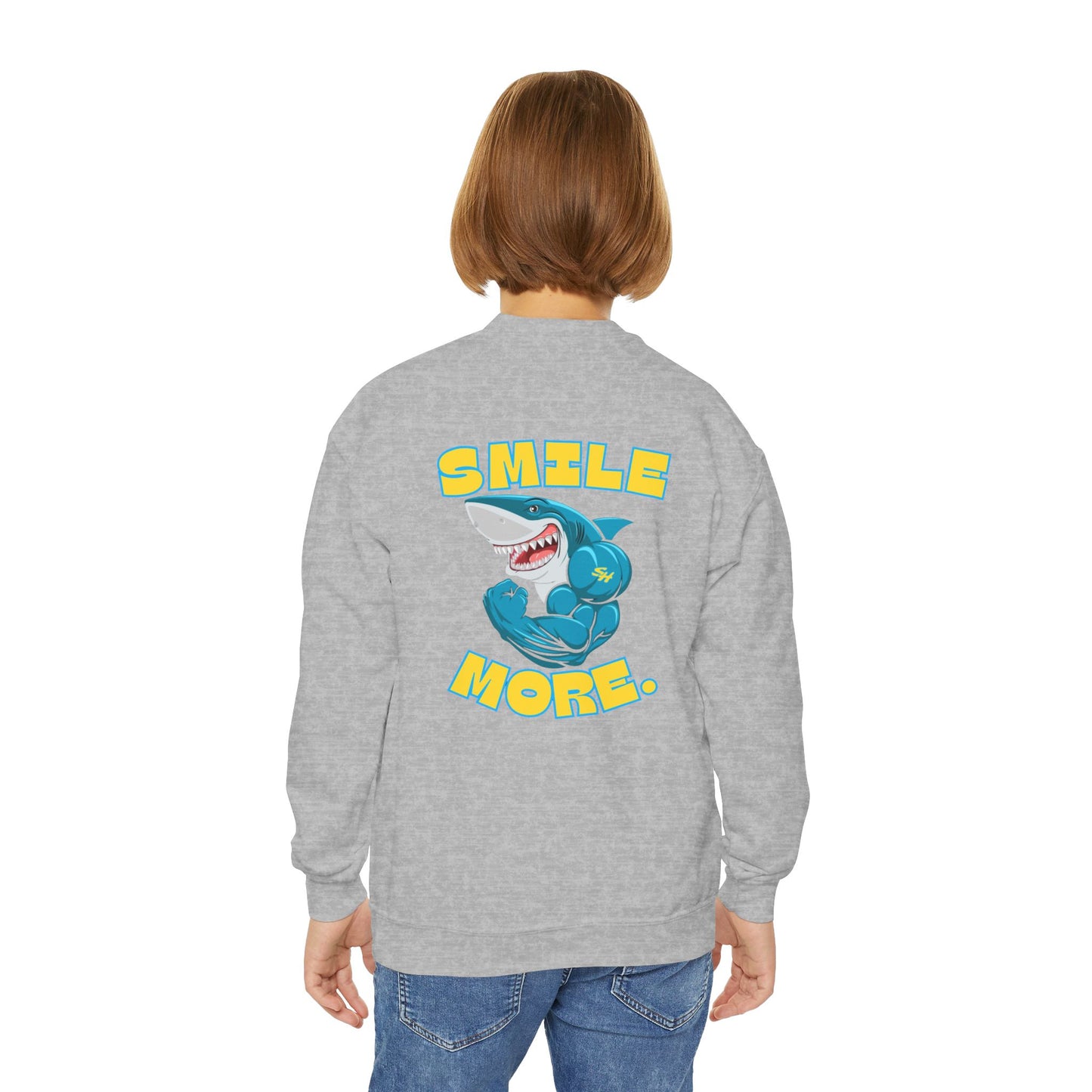 (5) Youth - Smiles Hockey Big Shark Crewneck Sweatshirt