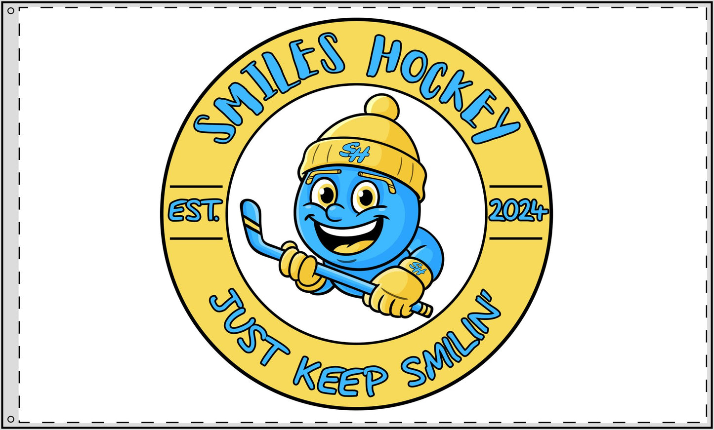 (9) Accessories - Smiles Hockey Double-Sided Flag