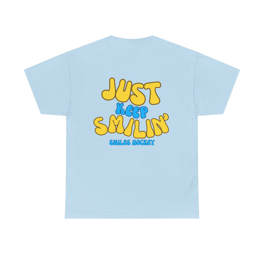 (1) Adult - Smiles Hockey Curvy Text Tee