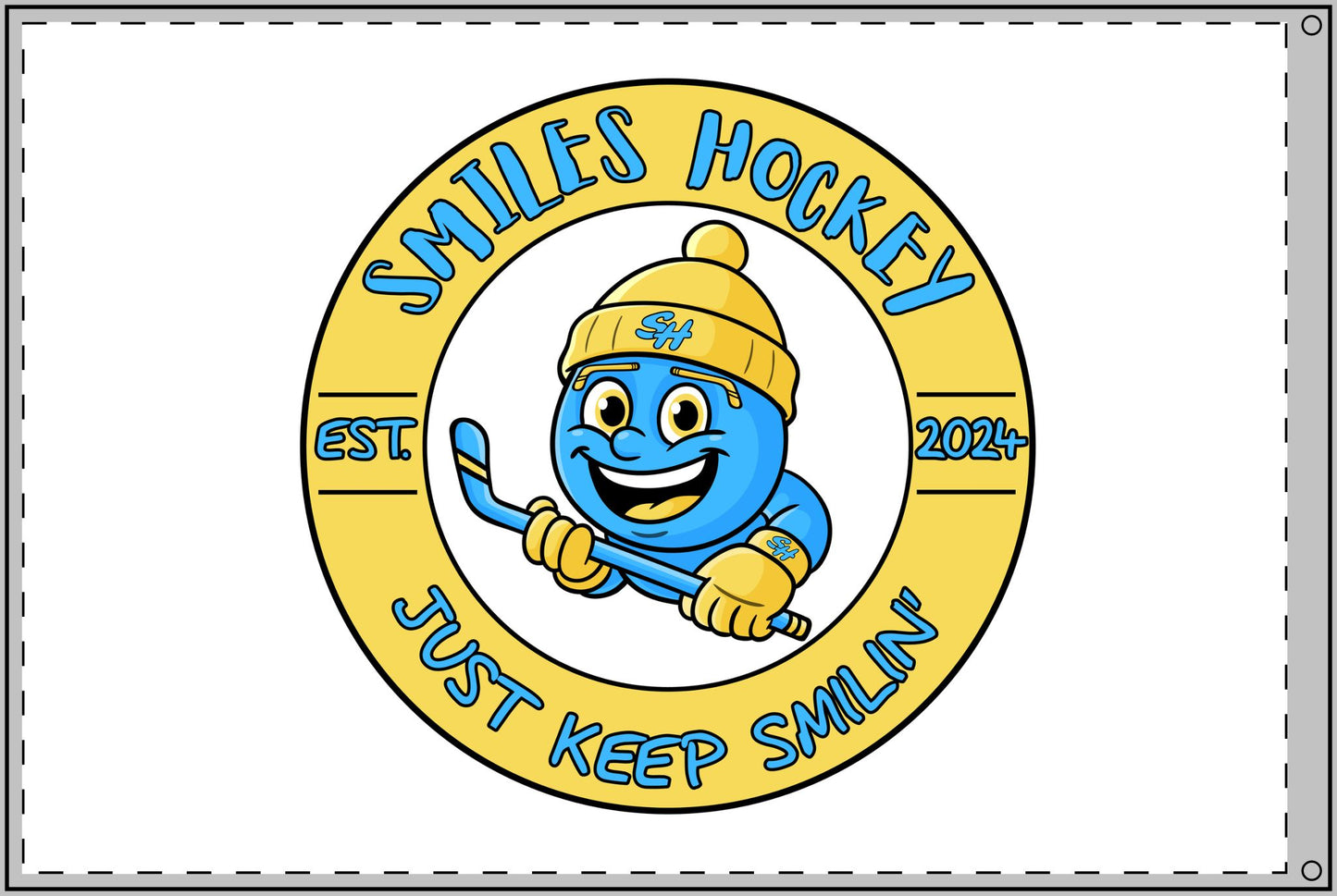 (9) Accessories - Smiles Hockey Double-Sided Flag
