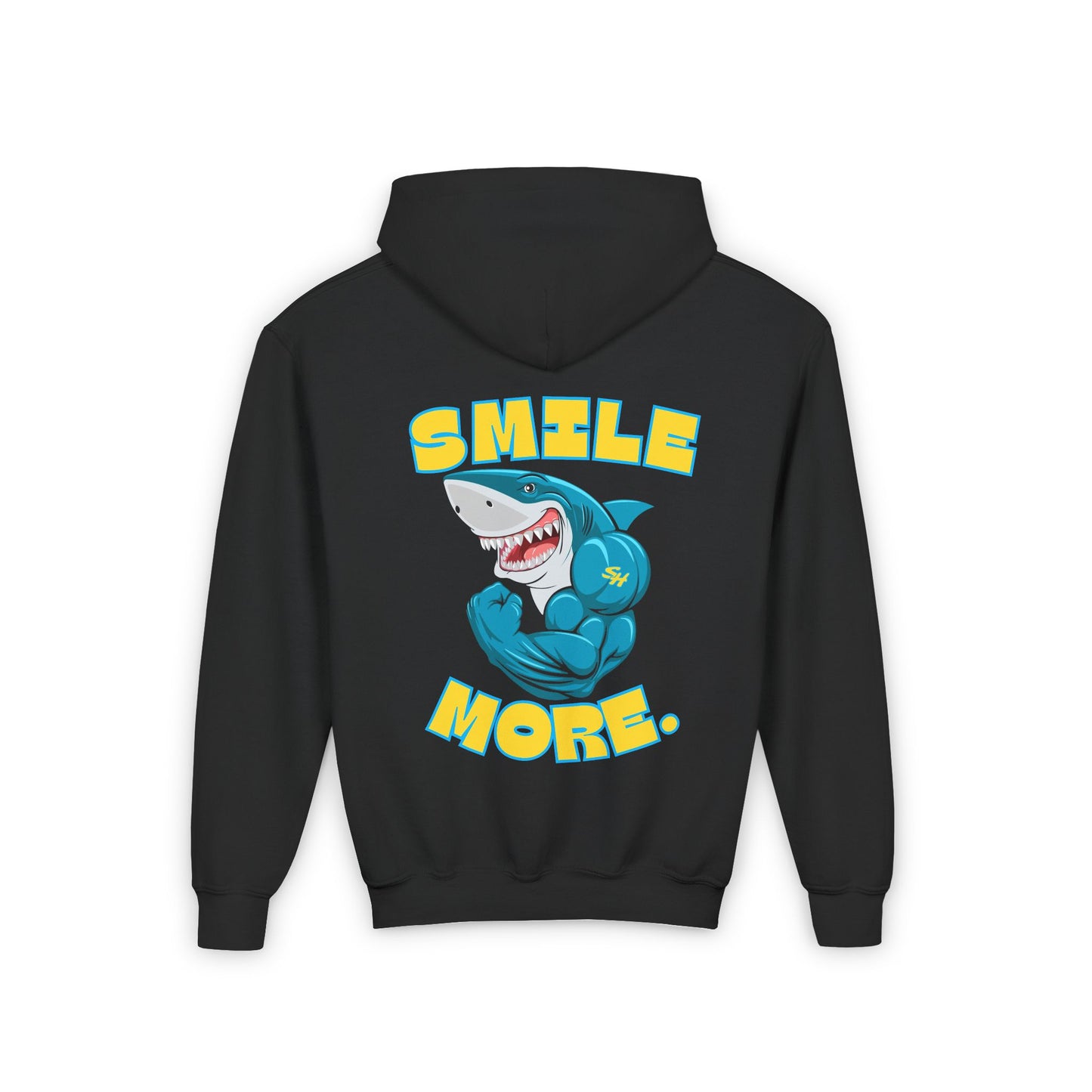 (5) Youth - Smiles Hockey Big Shark Heavy Blend Hooded Sweatshirt