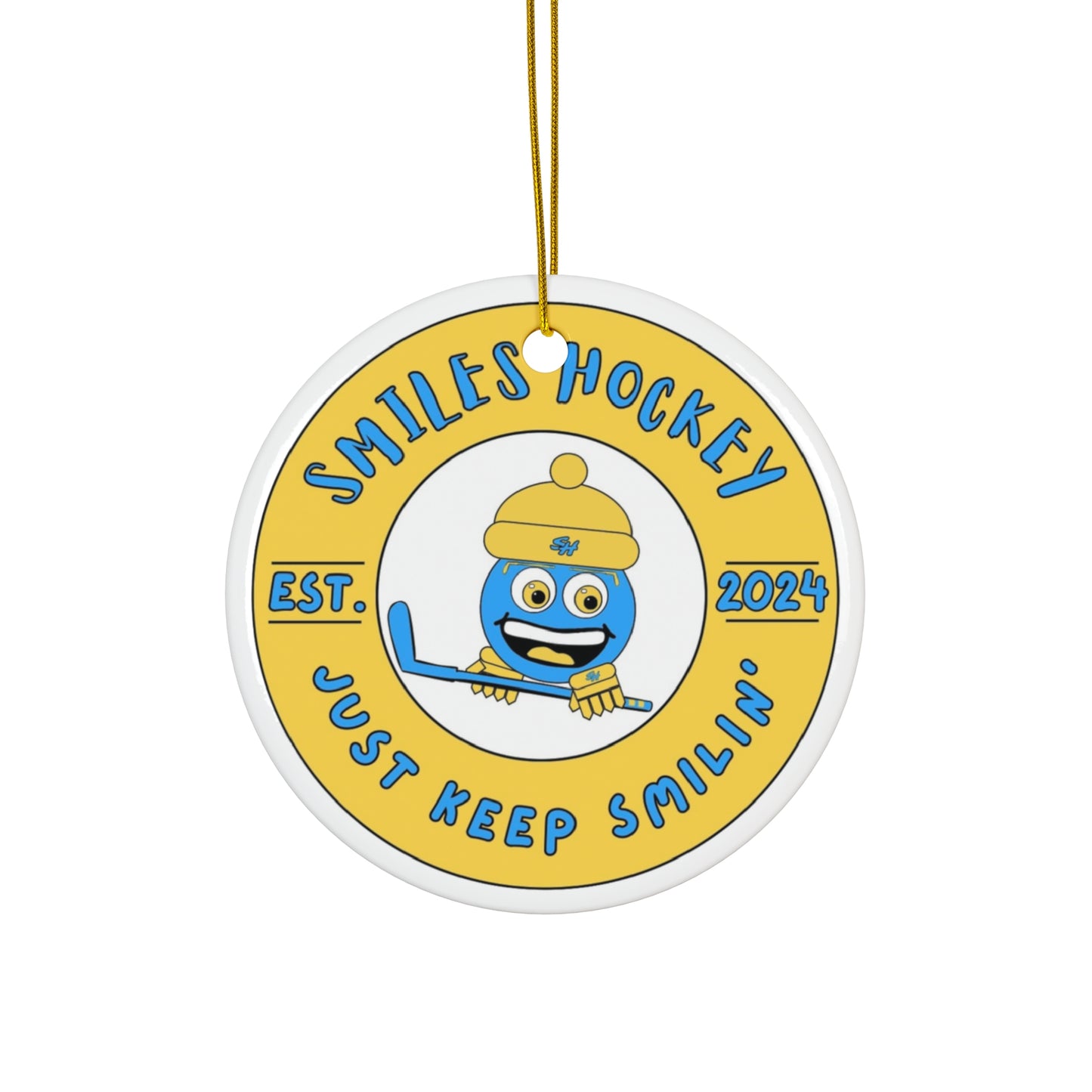 (3) Accessories - Smiles Hockey Ceramic Ornament, 4 Shapes