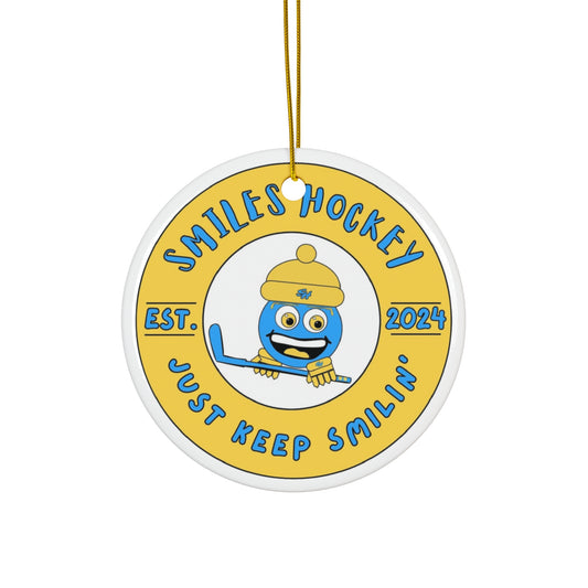 (3) Accessories - Smiles Hockey Ceramic Ornament, 4 Shapes