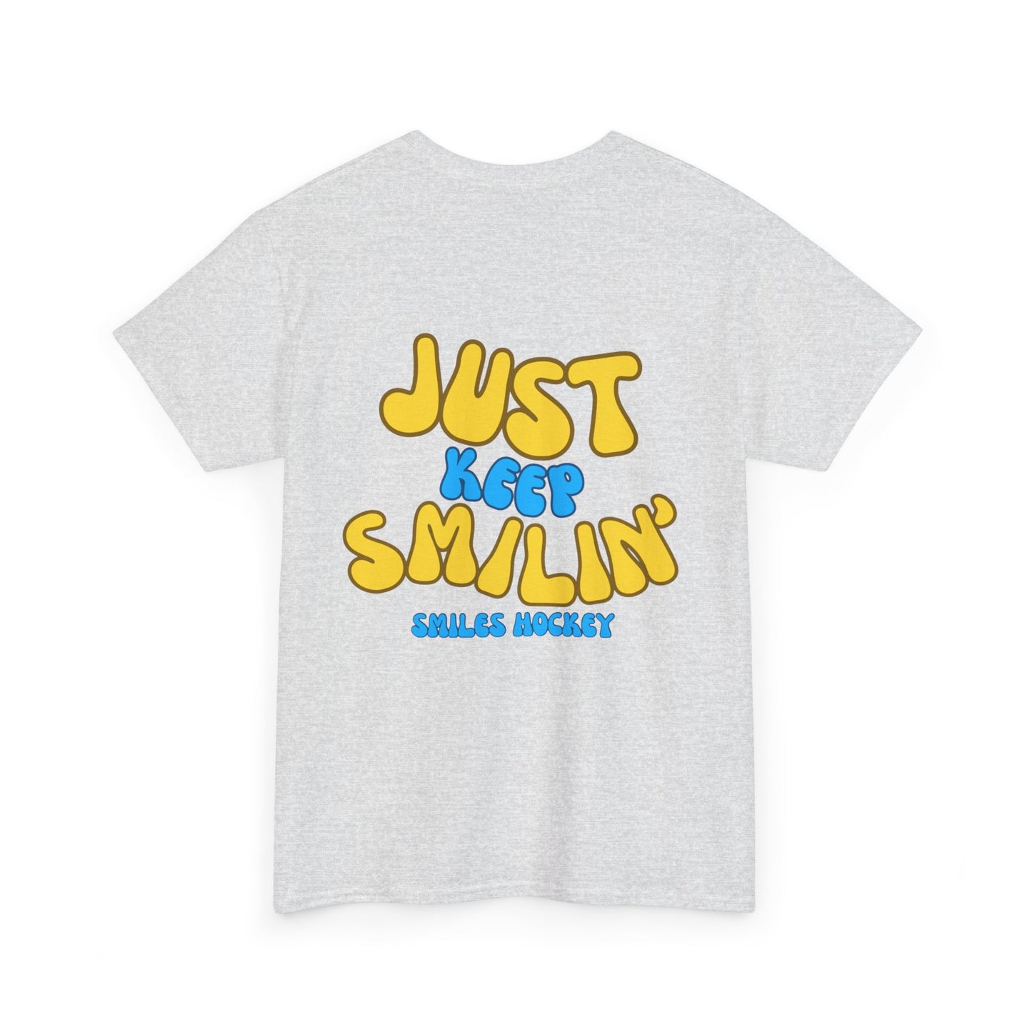 (1) Adult - Smiles Hockey Curvy Text Tee