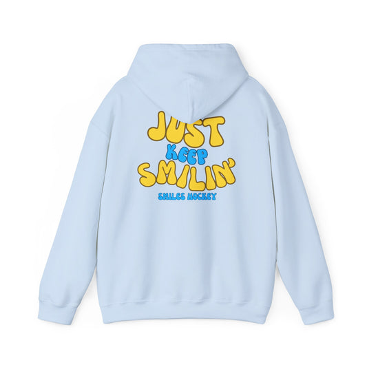 (1) Adult - Smiles Hockey Curvy Text Hooded Sweatshirt