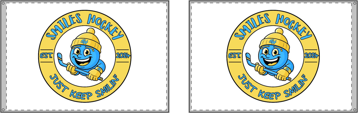 (9) Accessories - Smiles Hockey Double-Sided Flag